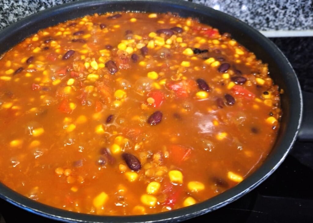 Chili sin Carne mit roten Linsen