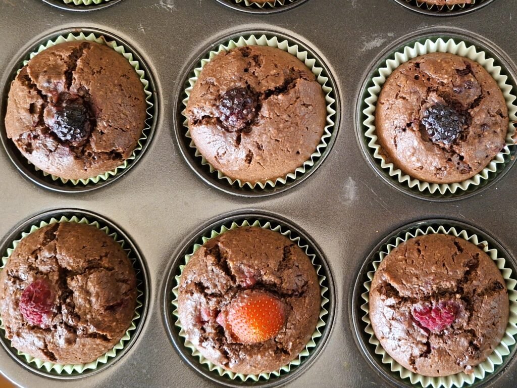 Schoko-Himbeer-Muffins