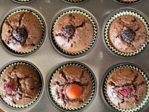 Schoko-Himbeer-Muffins
