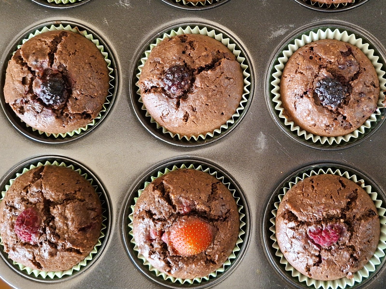 Schoko-Himbeer-Muffins