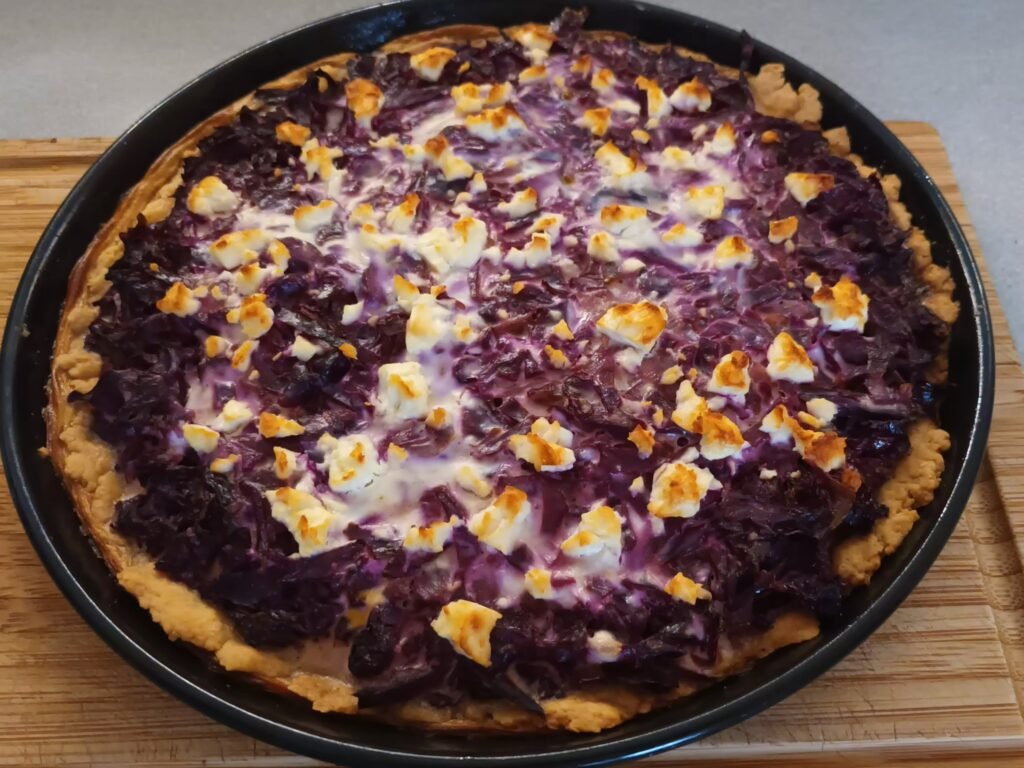Blaukraut-Quiche mit Feta
