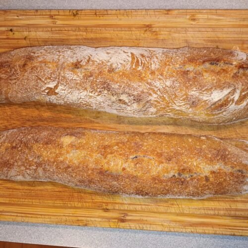 Rustikale Sauerteig-Baguettes