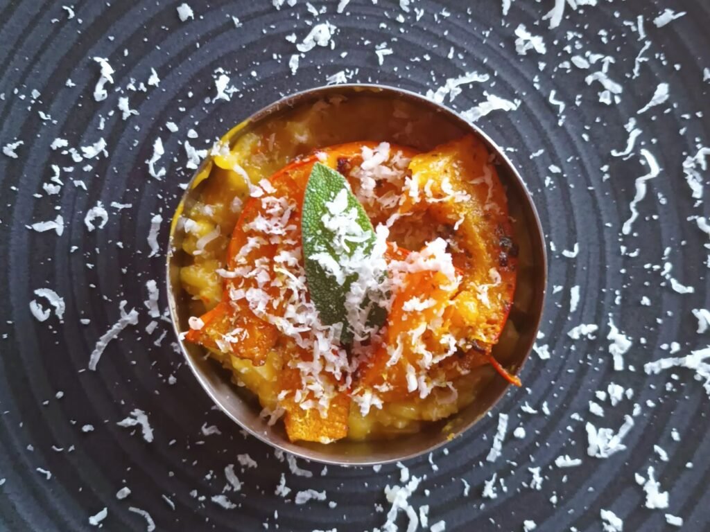 Kürbis-Risotto mit Ofenkürbis