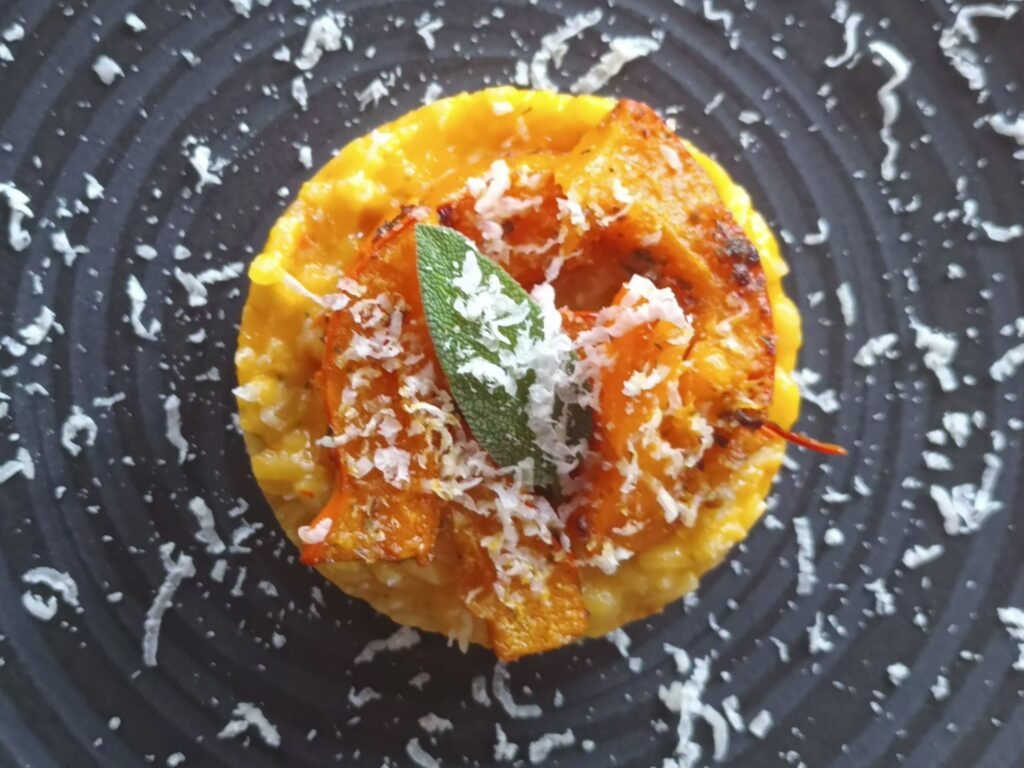 Kürbis-Risotto mit Ofenkürbis