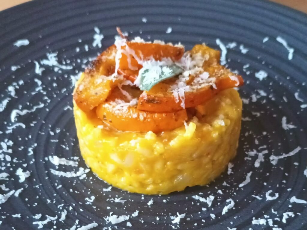 Kürbis-Risotto mit Ofenkürbis