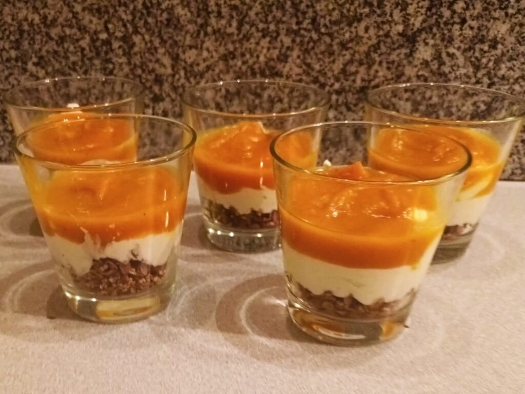 Kürbis-Schichtdessert mit Topfencreme